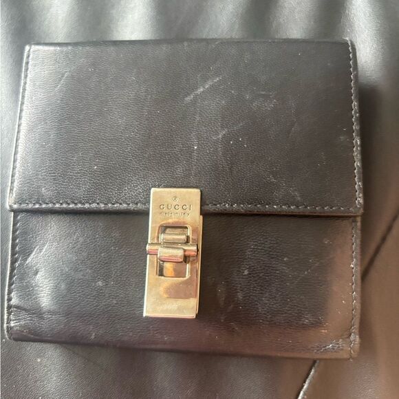 Gucci logo wallet coin purse money accessory check book id credit card holder - Picture 2 of 9